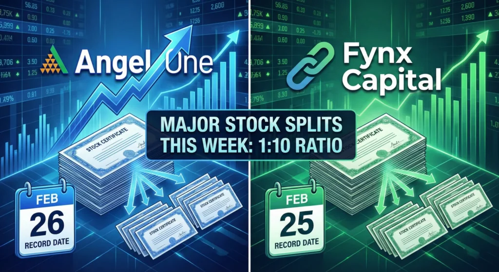 Angel One और Fynx Capital के स्टॉक स्प्लिट की रिकॉर्ड डेट इसी हफ्ते