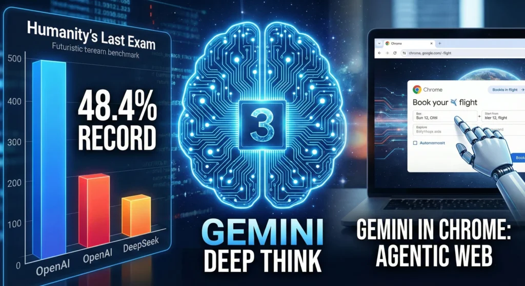 Google का ‘मास्टरस्ट्रोक’: Gemini 3 Deep Think ने तोड़े सारे रिकॉर्ड Google का 'मास्टरस्ट्रोक': Gemini 3 Deep Think ने तोड़े सारे रिकॉर्ड
